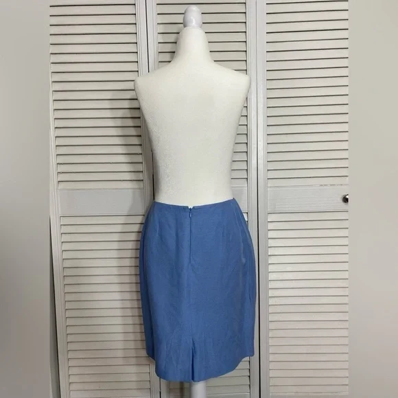 4P Casual Corner Annex Petite Blue Suiting Skirt - Picture 4 of 7